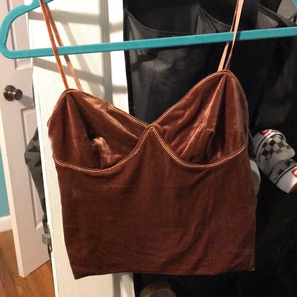 Velvet crop top
